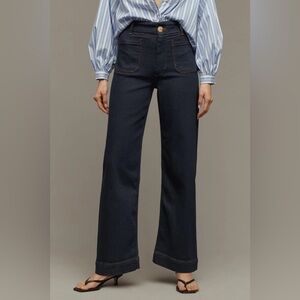 The Colette Wide-Leg Tall Full-Length Jeans by Maeve 30T NWT